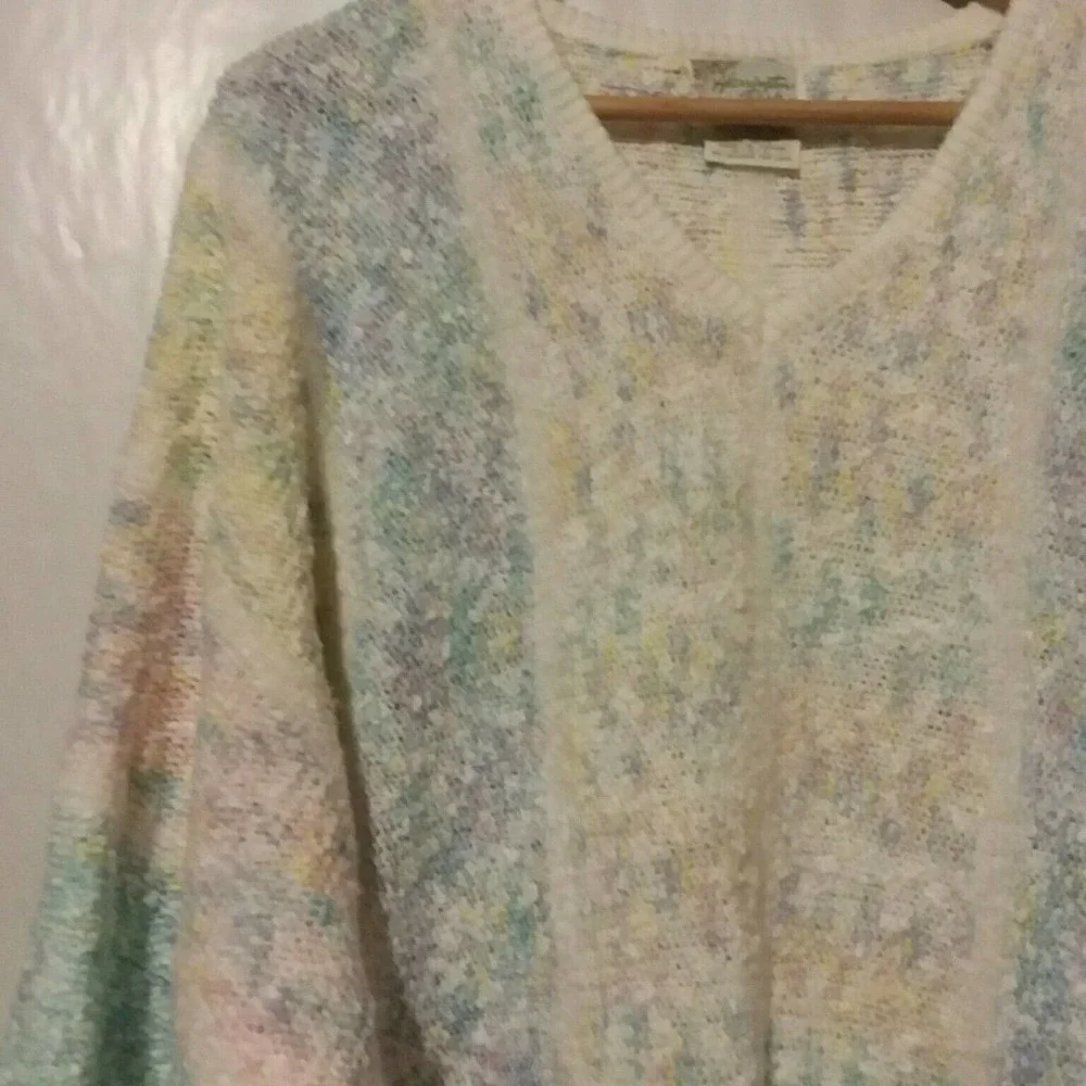 VTG Colorful Pullover‎ Knit Sweater Large